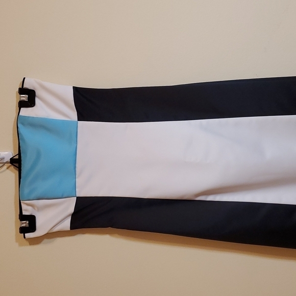 Jessica McClintock for Gunne Sax Vintage color block strapless maxi gown size 1 - Picture 3 of 14